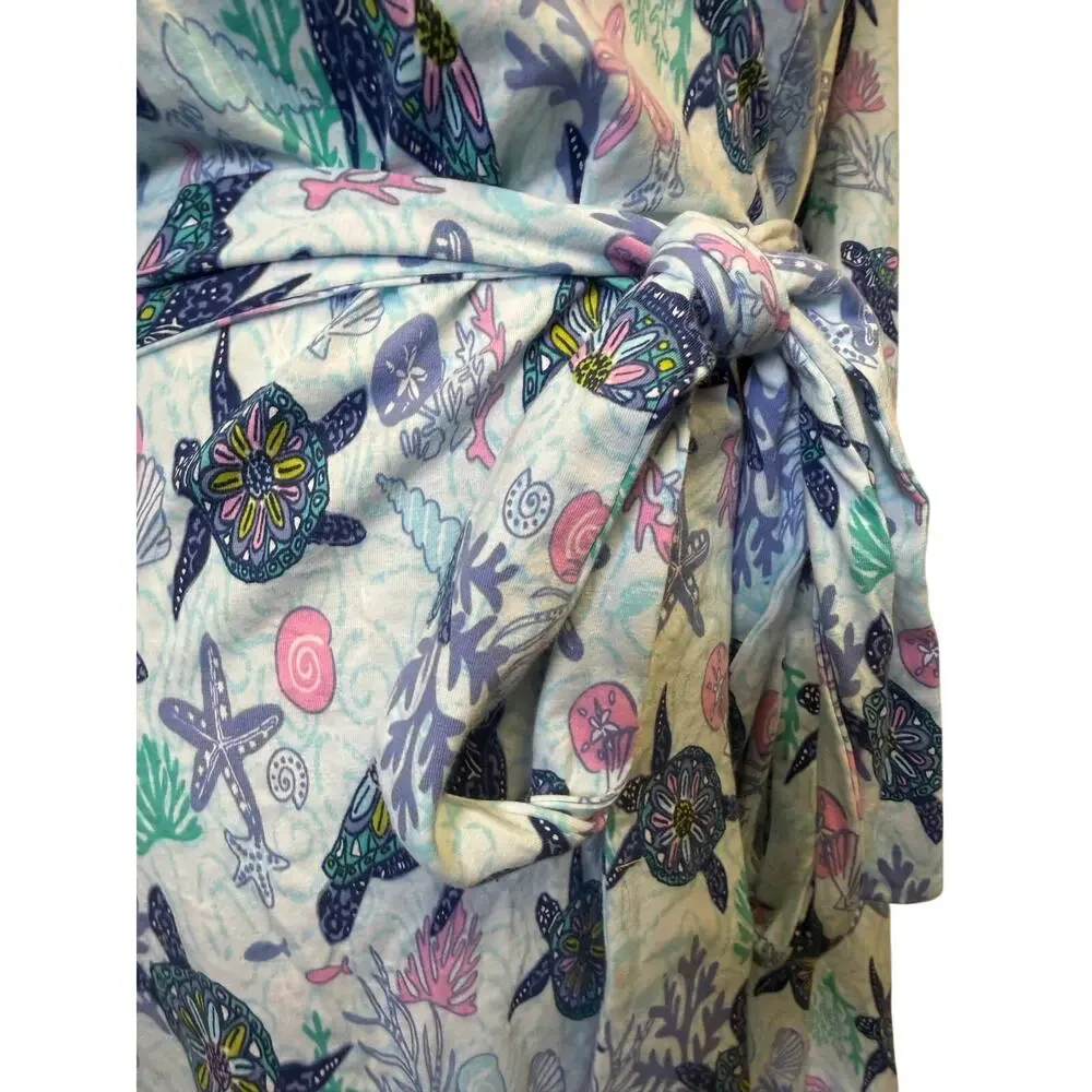 Vera  bradley nwt Turtle Dream knit cotton spandex blend robe Sm/ med